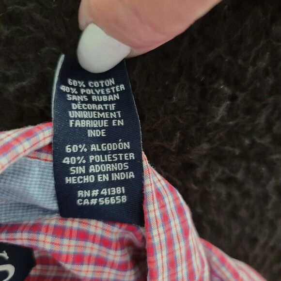 Chaps Custom Fit Mens Button Down Shirt Multicolor Size XXL Cotton Blend Logo - Picture 7 of 11